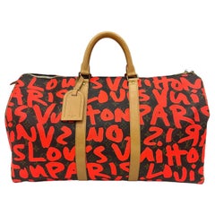 Lousis Vuitton Keepall 50 x Steven Sprouse Travel Bag