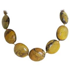 Natural Genuine Picture Jasper Nugget Choker Necklace 4
