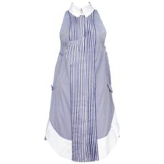 Balenciaga Navy & White Stripe Dress 2007