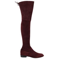 Used Stuart Weitzman Stretch Suede Over The Knee Boots Eu 37 Uk 4 Us 7