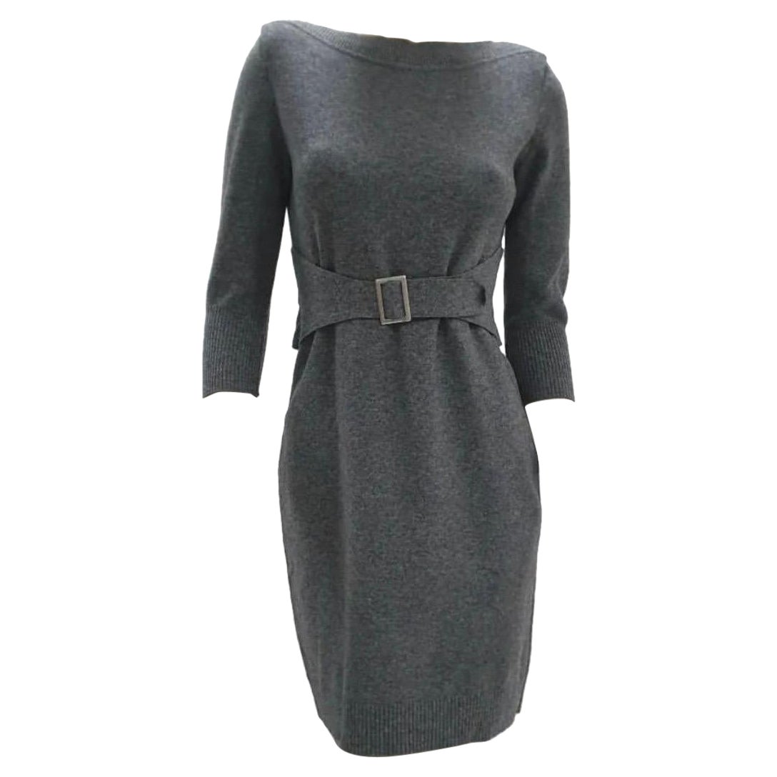 Chanel 09A Gray Wool Mini Dress For Sale