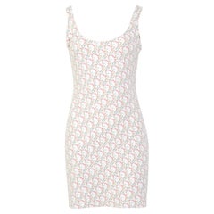 Christian Dior by John Galliano vintage ss 2005 flower logo print cotton dress