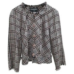Chanel Black Grey Pink Jacket Blazer