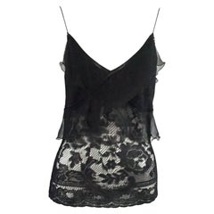 Christian Dior Black Lace Camisole Top - French 40 