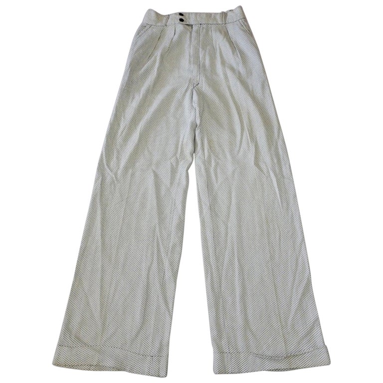 Polka Dot Flared Trousers - Purple main image 1