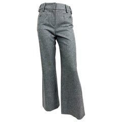 Chanel 05 A Pantalon gris en laine taille 38