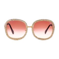 Vintage Luxury Eyeglasses Rhinestone Crystals Tura Sunglasses, Italia