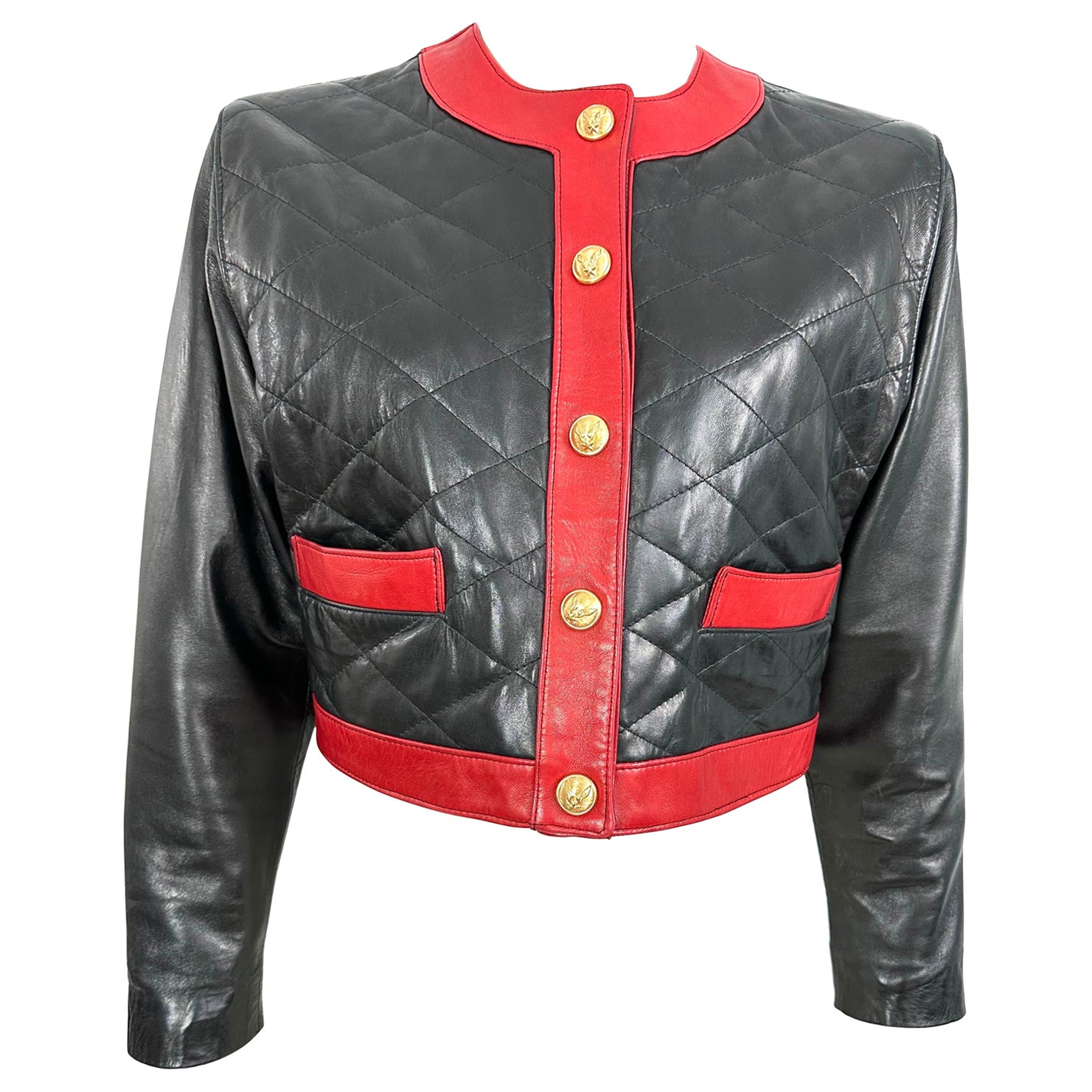 Vintage Pellessimo lamb leather jacket For Sale