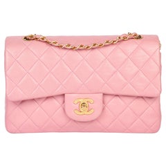 Chanel Pink/Black Knit Pattern Double Flap Handbag – Vintage by Misty