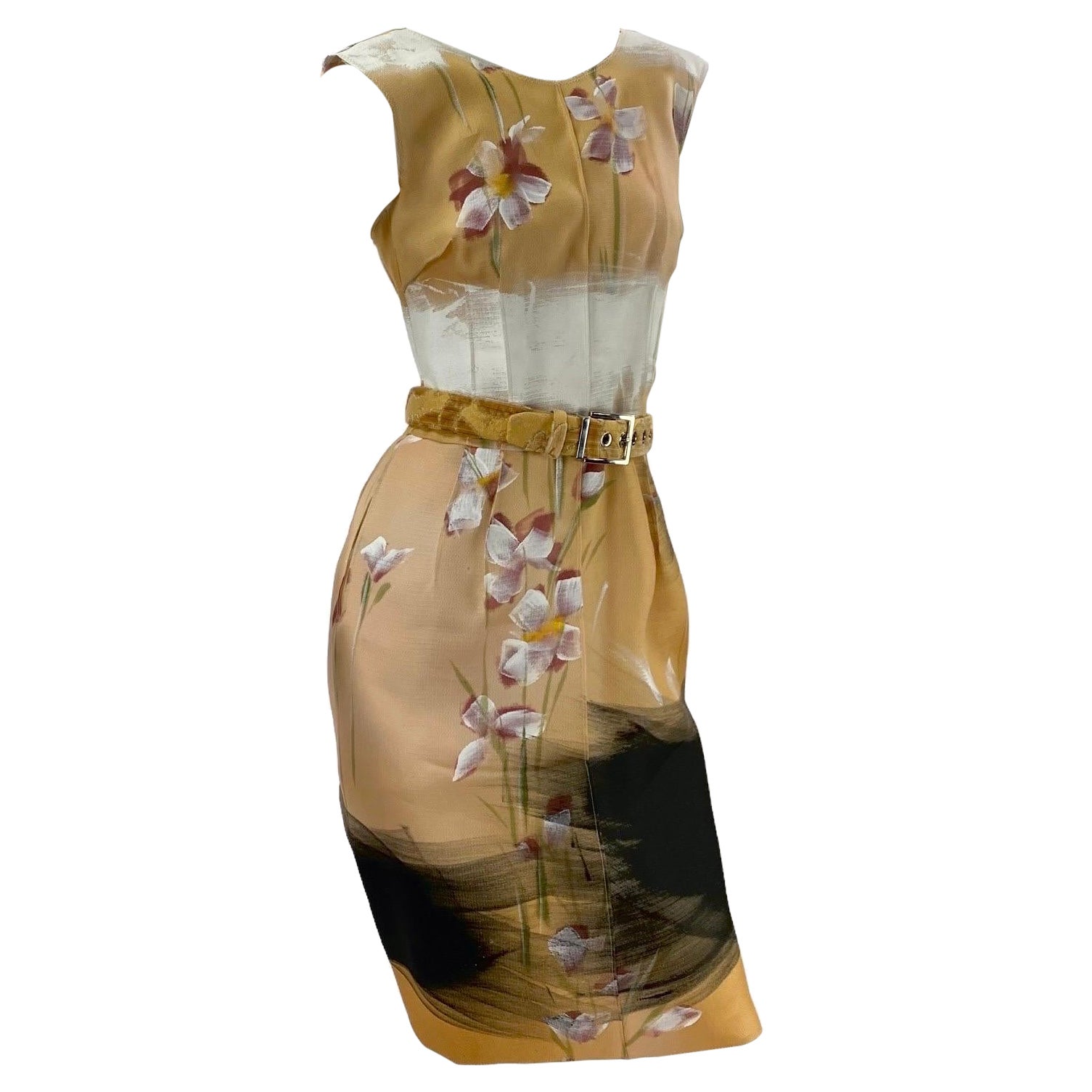 2008 Dolce & Gabbana Hand Painted Limited Edition 46/150 Runway Dress Italian 38 For Sale
