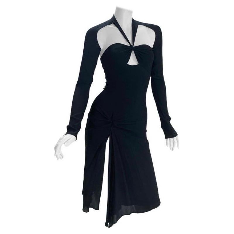 Iconic Vintage Tom Ford for Gucci Black Dress Size 38 For Sale