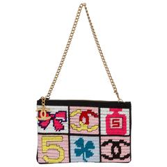Chanel Multicolor Crochet Pouchette Tasche