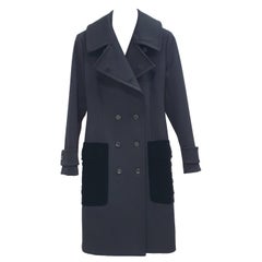 Tom Ford Two Breasted Black Wool Coat