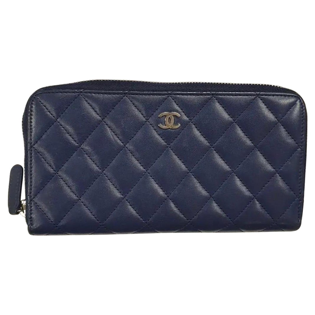 Chanel Black Quilted Patent Leather Long Flap Wallet Q6ADVD27KB003