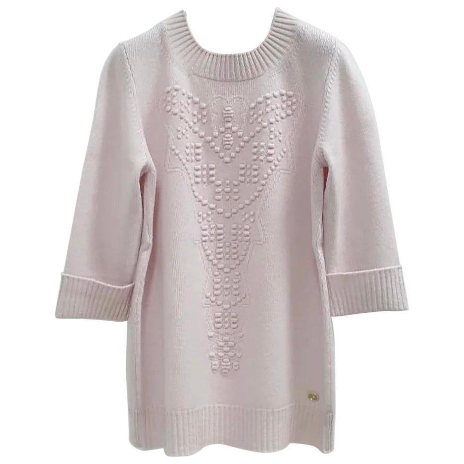 Chanel Pink Tunic Sweater Tops For Sale at 1stDibs