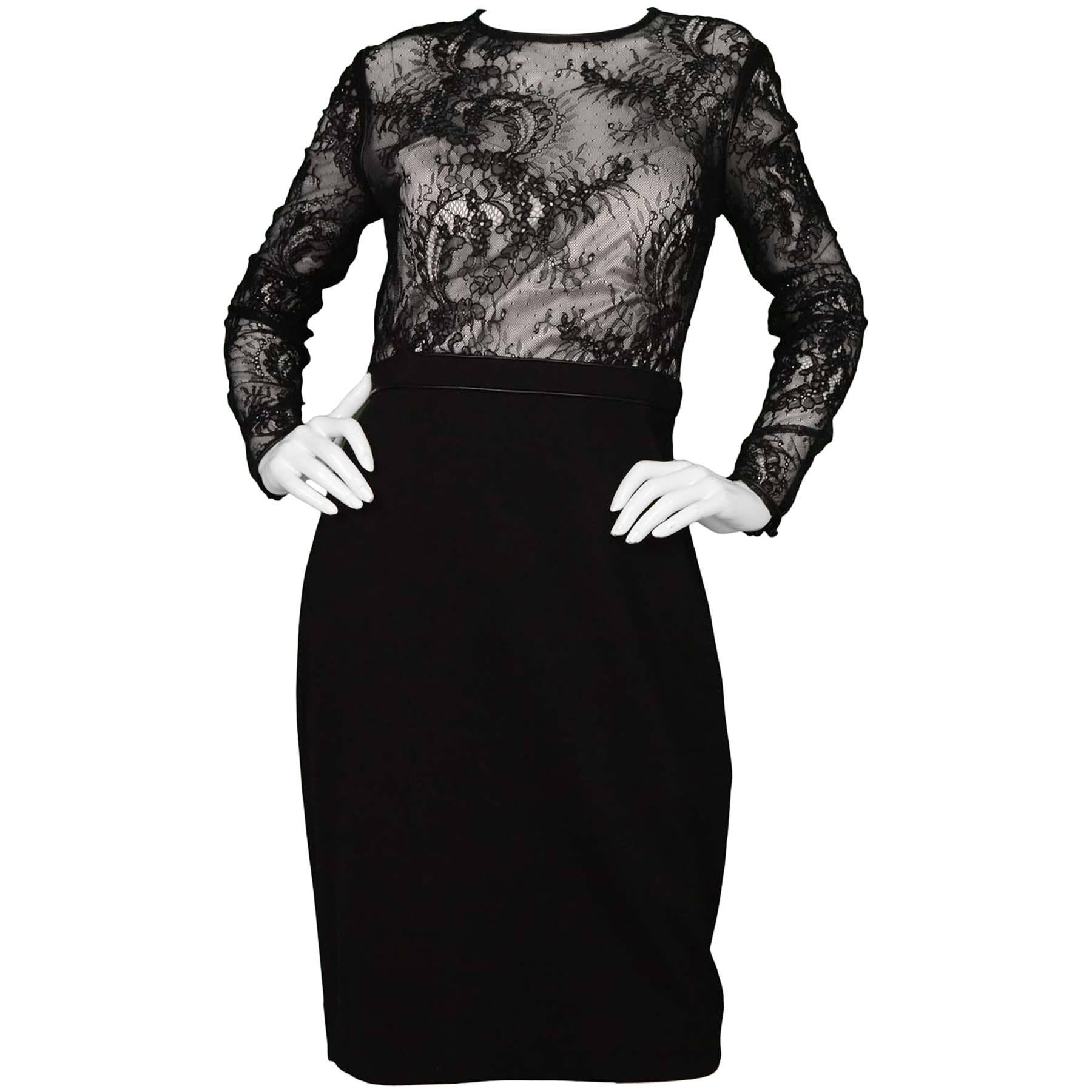 Catherine Deane Lace & Silk Vinita Long Sleeve Dress sz 10 rt. $935