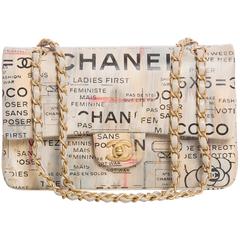 Chanel Limited Edition Graffiti Newspaper Print Double Flap Bag, Spring 2015 4