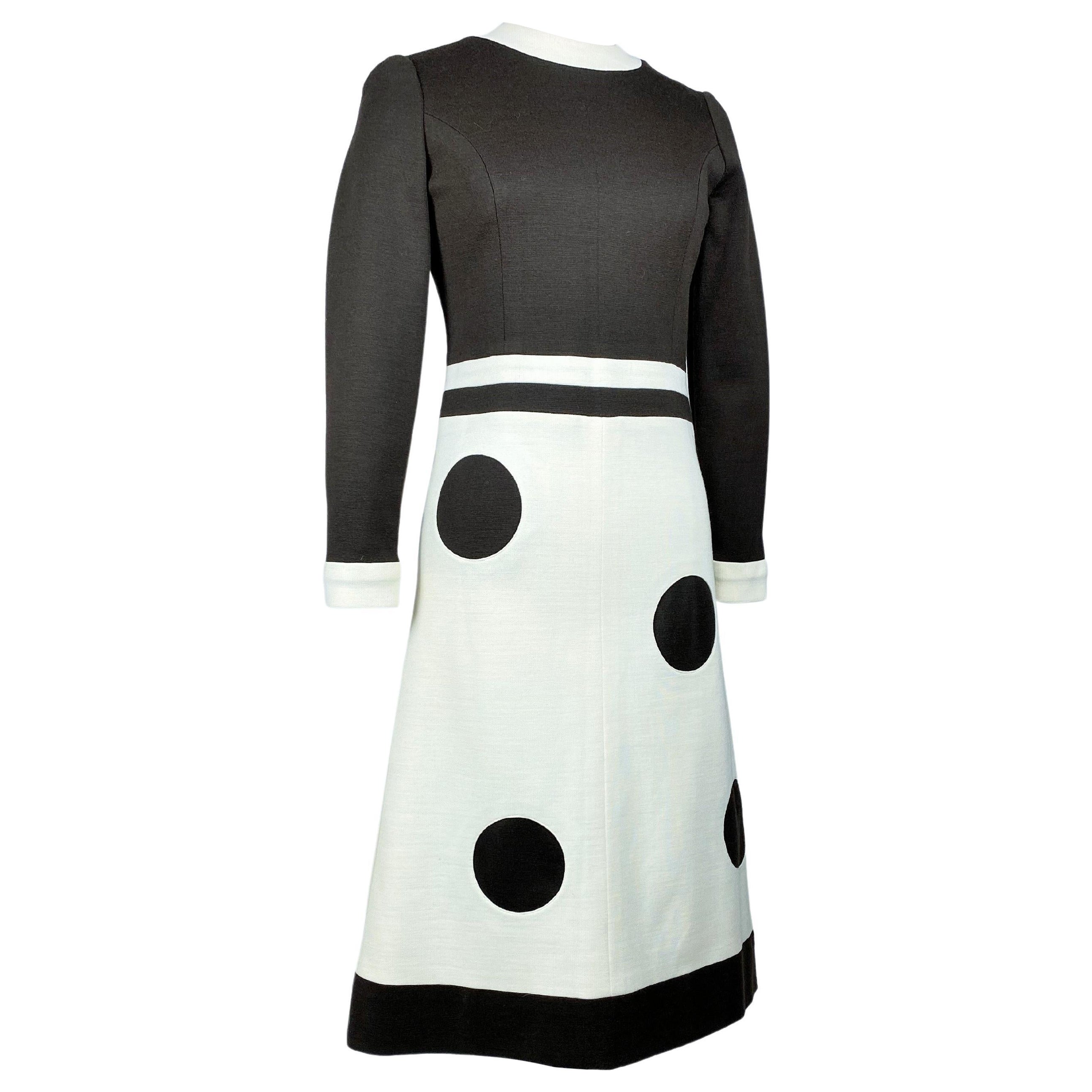 Vestido de punto francés de la Era Espacial al estilo de Pierre Cardin Circa 1975 en venta