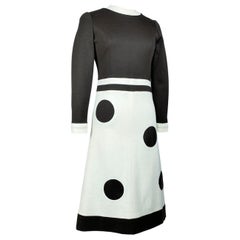 Space Age French Jersey Dress in the style of Pierre Cardin Circa 1975
