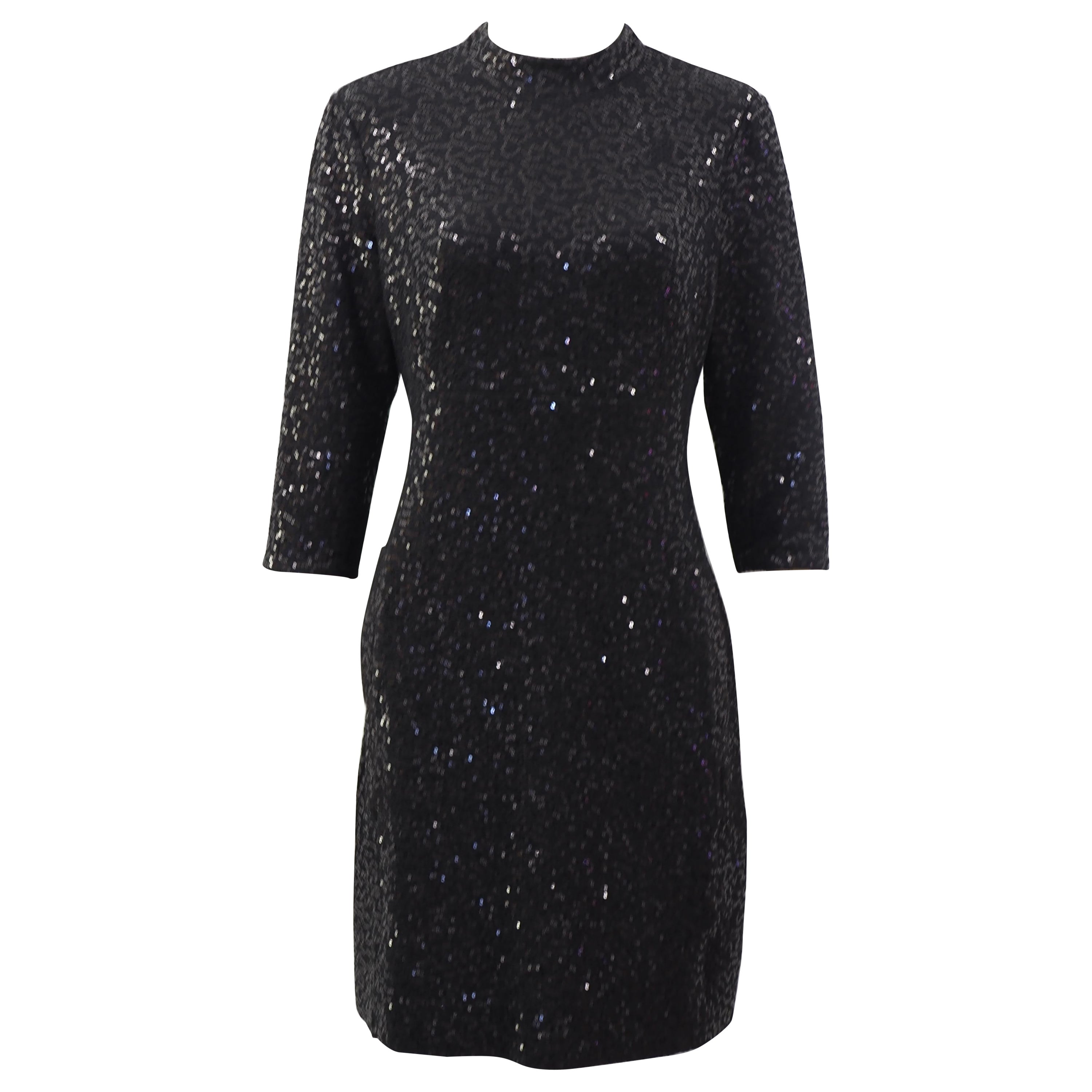 Intropia black sequins dress