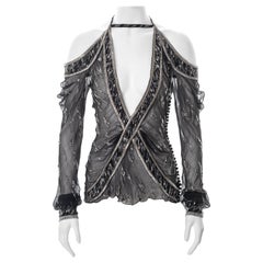 Christian Dior by John Galliano embellished silk evening blouse, ss 2005