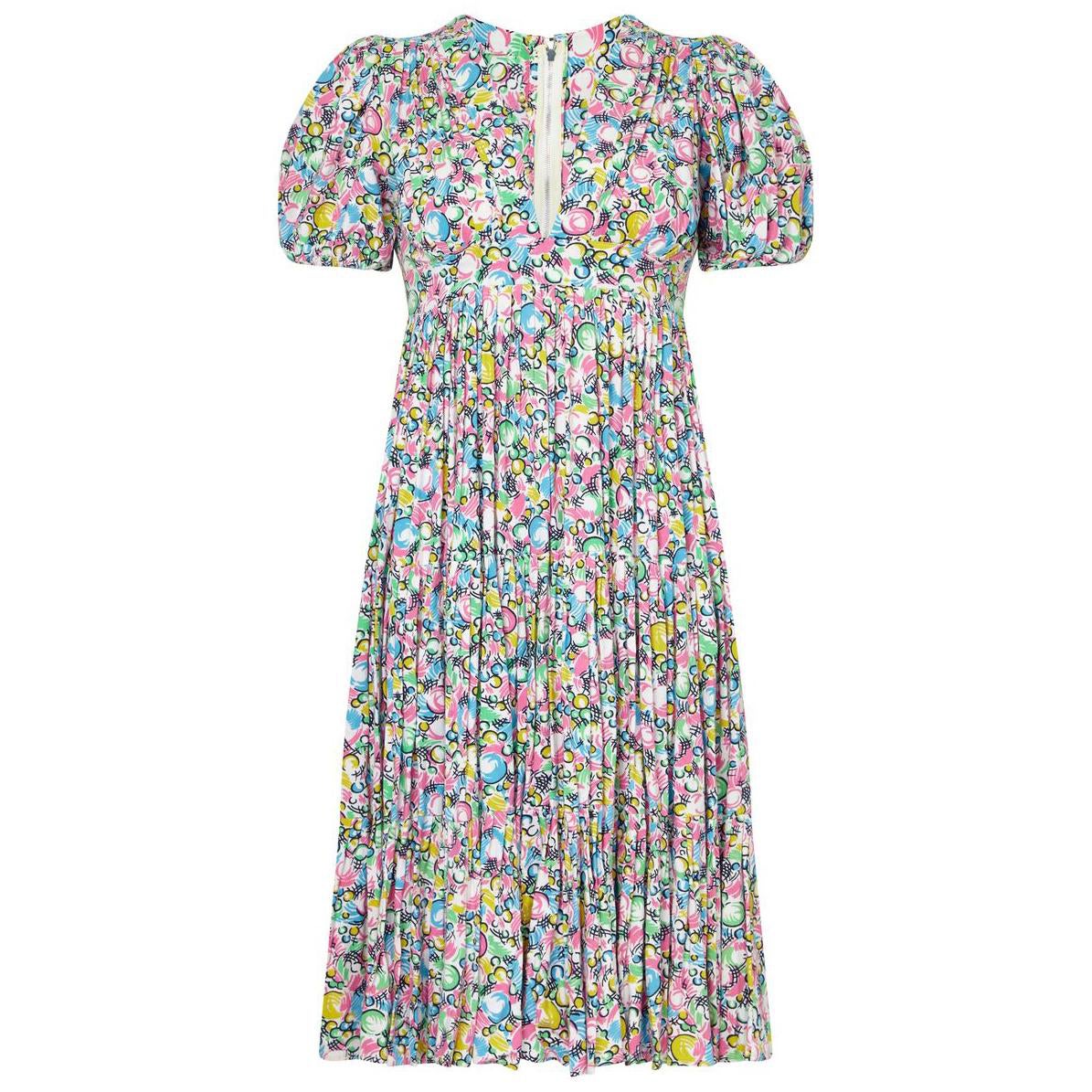 1970s Ossie Clark for Radley Celia Birtwell Bubble Print Smock Dress For Sale