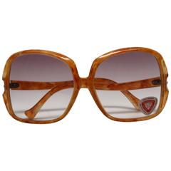 1970s Deadstock Orange Sunglasses Made in Italy