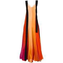  Sonia Rykiel Spring 2012 Runway Silk Chiffon Gown 