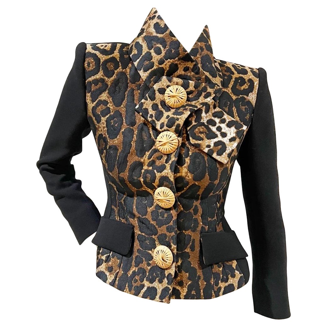 Dolce & Gabbana Leopard Jacket Spring2020 For Sale