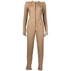Alexander McQueen nude quilted leather 'Pantheon as Lecum' jumpsuit, circa 2004 9