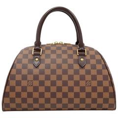 Louis Vuitton Ribera MM Ebene Damier Canvas Hand Bag