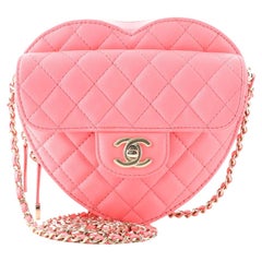 Chanel Pink Heart - 14 For Sale on 1stDibs  chanel pink heart bag, pink  heart chanel bag, pink chanel heart handle bag