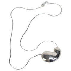 Sculptural Silver Pendant Necklace