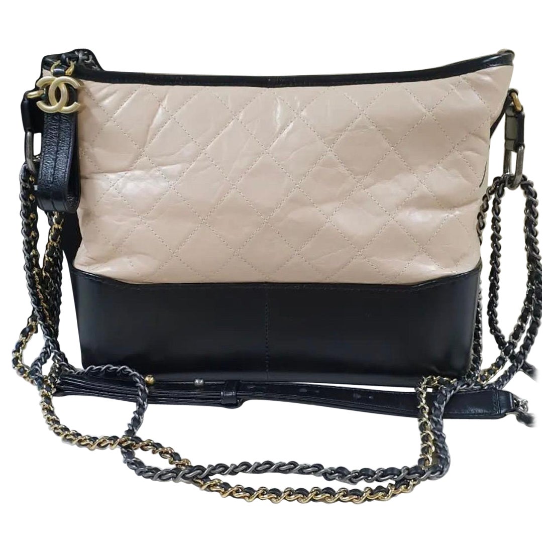 Chanel Gabrielle Hobo Quilted Aged Calfskin Small at 1stDibs