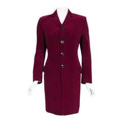 Rare 1970's Granny Takes a Trip Documented Merlot Red Velvet Dandy Blazer Jacket