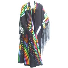 Super Cool 70's Bodice Dress with Fringed Cape.