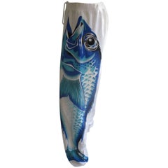Kansai Yamamoto Pants with Blue Fish, 1980s