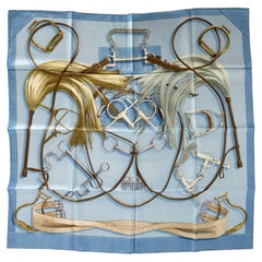 Hermès Projets Carrés Silk Twill Scarf Designed by Henri d'Origny 35" x 35"