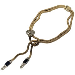 Collier avec pendentif en forme de tuyau de gaz rétro Marcel Boucher