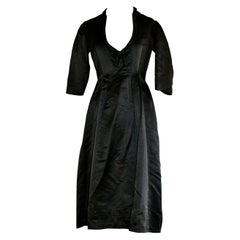 Christian Dior Original Early Black Satan/Silk Evening Dress