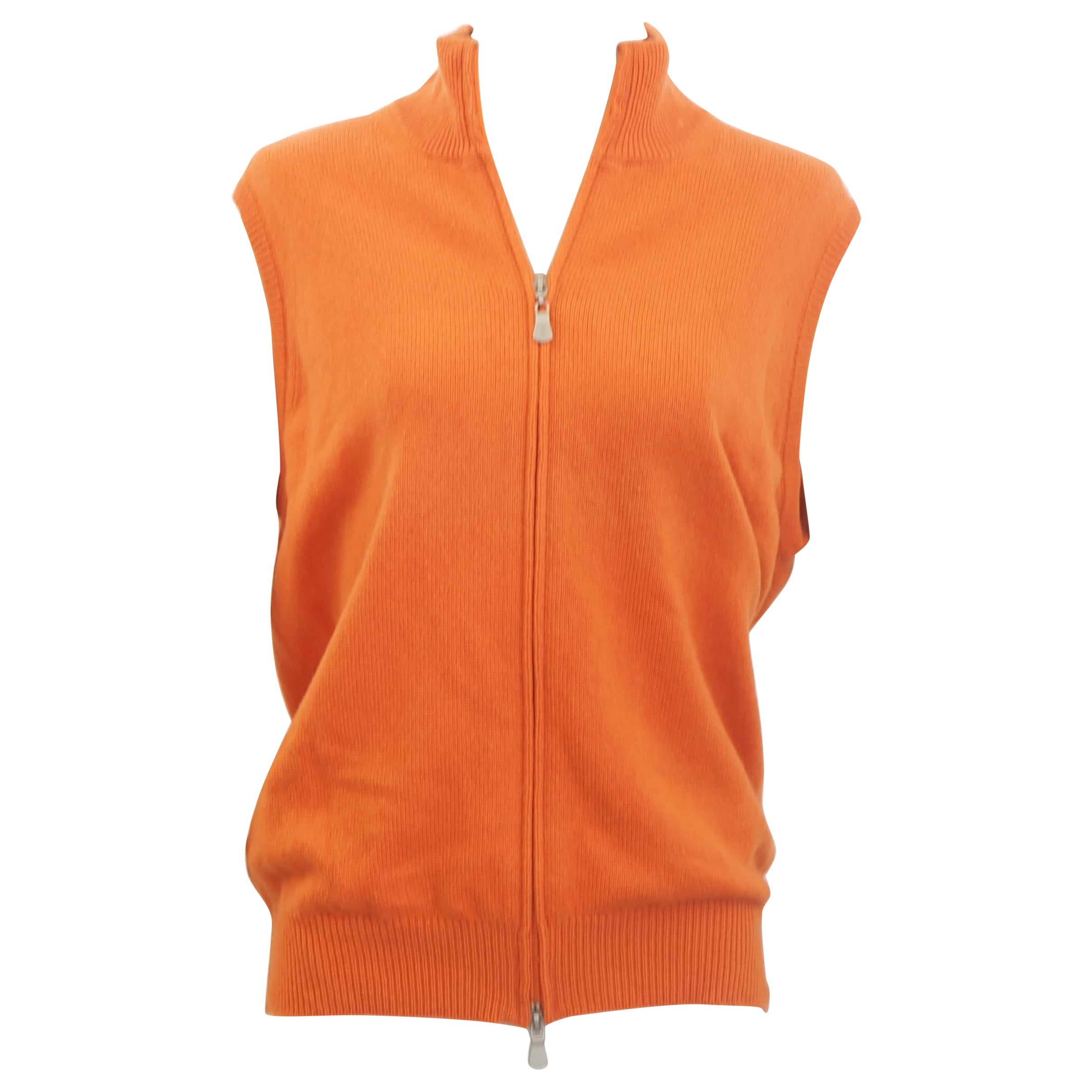 Fedeli orange cachemire vest For Sale