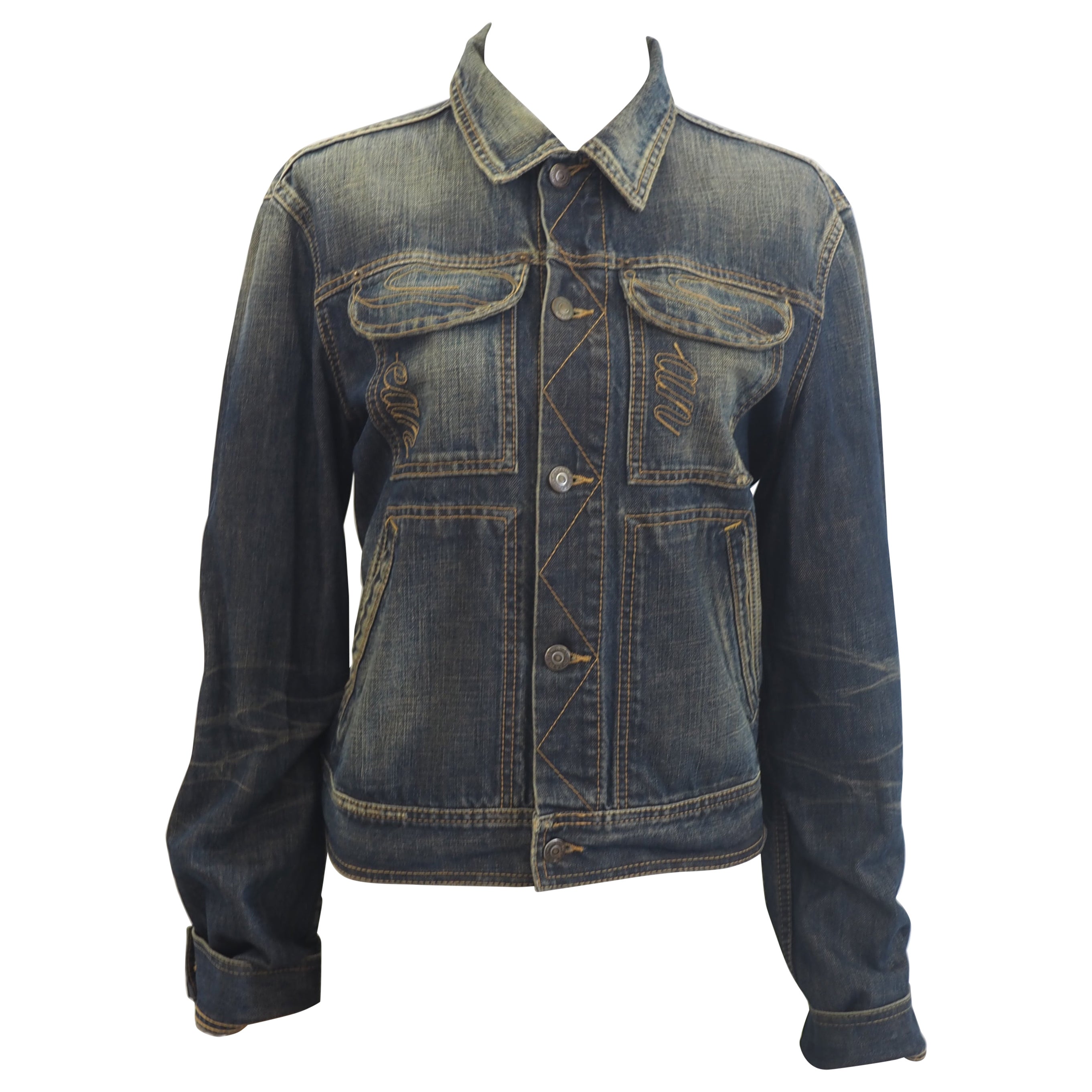 Dsquared denim jacket For Sale at 1stDibs