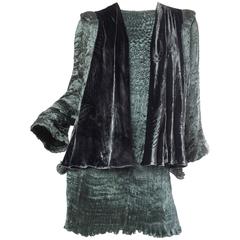 Patricia Lester Couture Fortuny Style Dress and Jacket 6