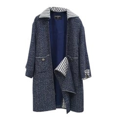 Chanel Tweed Zipper Coat 