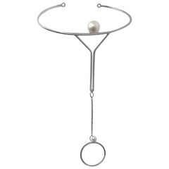 Modern chain Bracelet with ring and cuff link gilding 925 silver contemporary