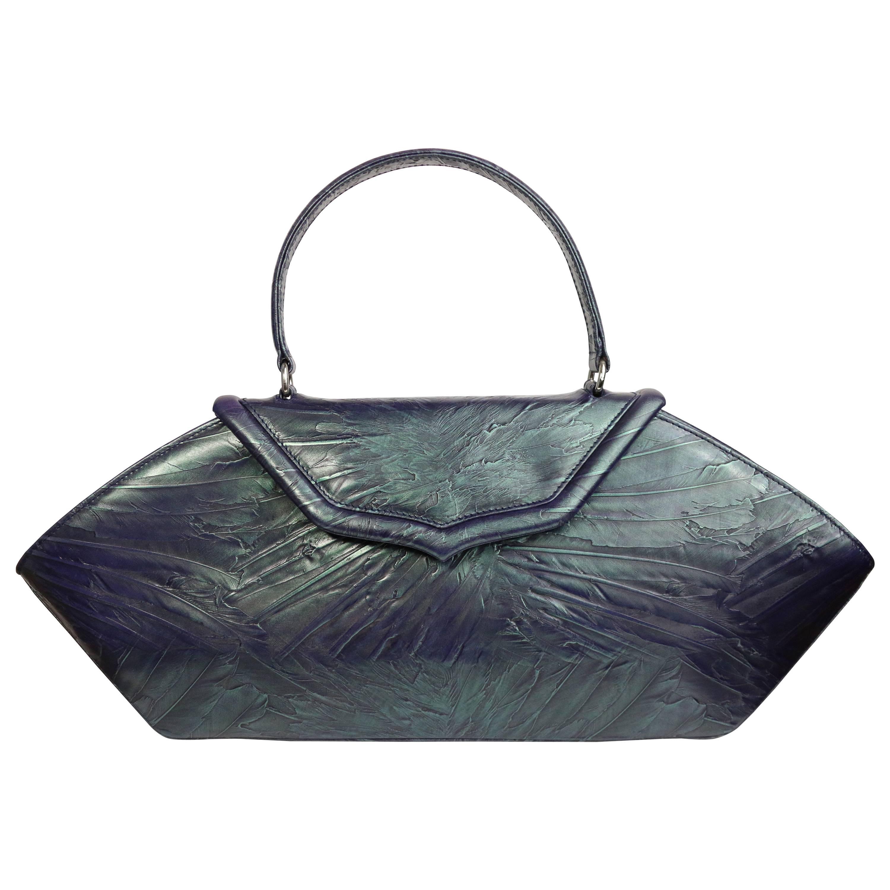 Philip Treacy Octagon Leather Handbag 