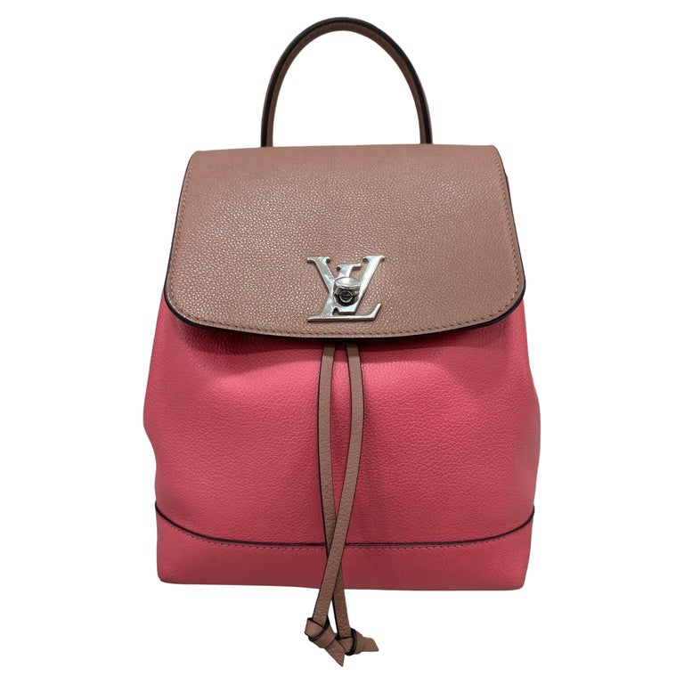 Louis Vuitton Lockme Backpack Pink Leather Bicolor For Sale at