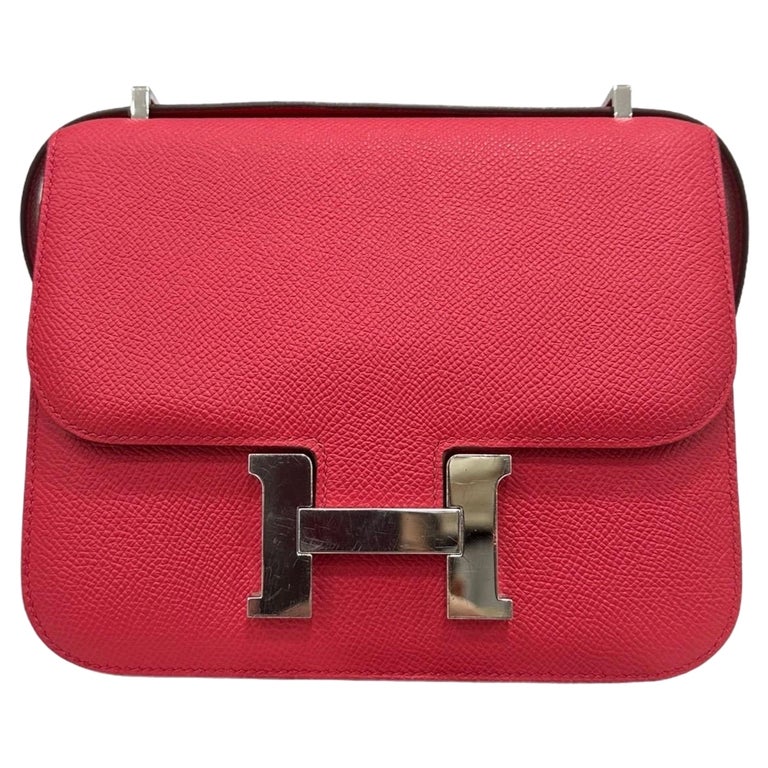 Hermès Constance 18 Epsom Leather Rouge Bouganvillea Top Shoulder Bag For  Sale at 1stDibs