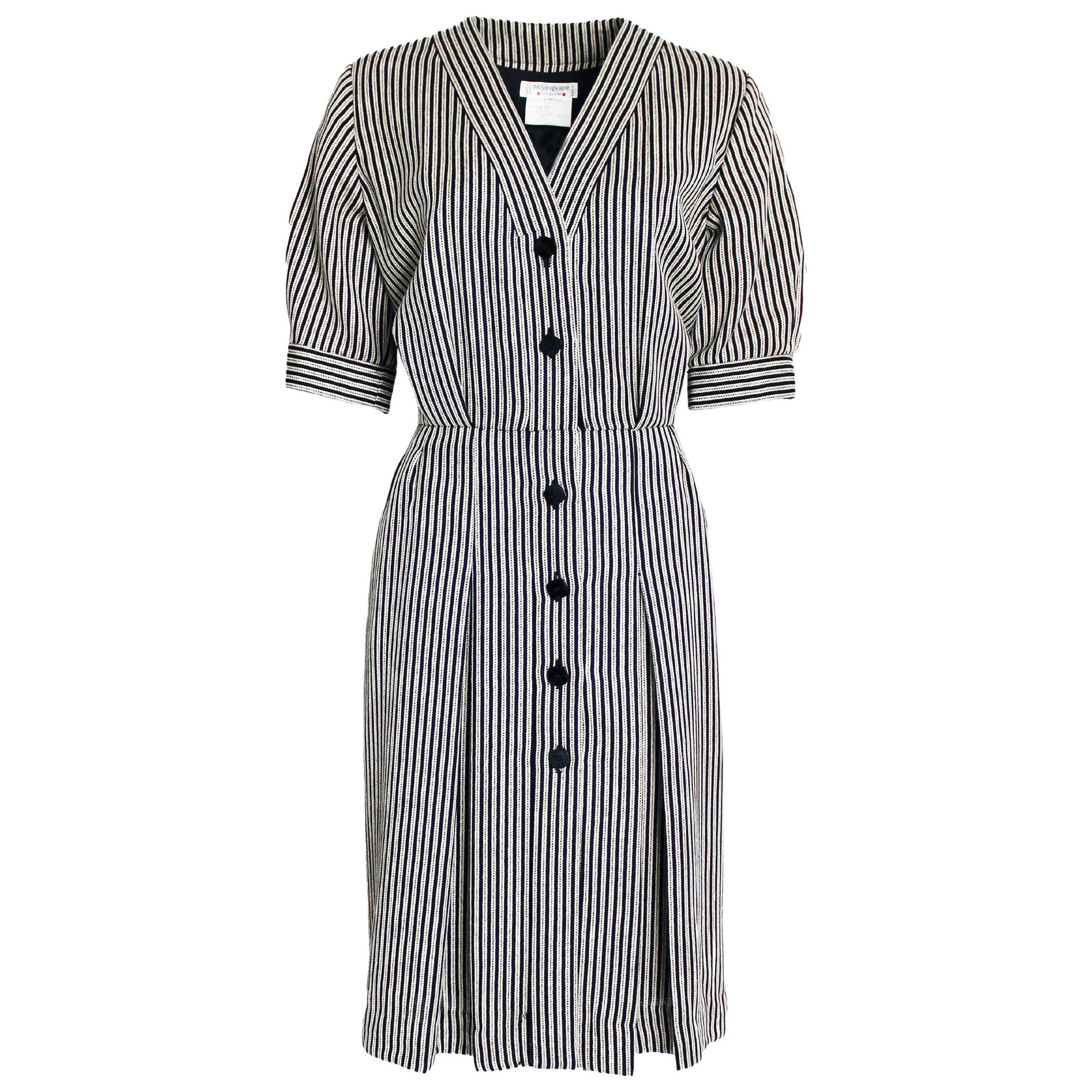 90s Gianni Versace Couture Dress Jumper Black Wool Blend Cinch Waist