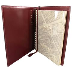 Vintage HERMES Burgundy Leather 'Adresses' Address Book 4